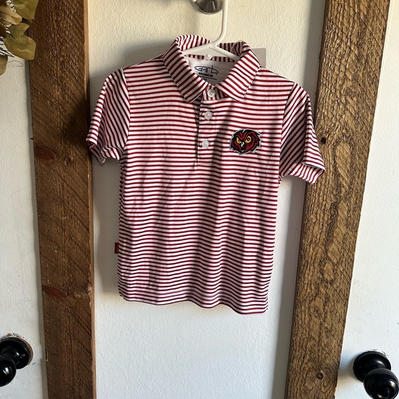 New Toddler Temple Owls Striped Polo Logo Front Temple University by Garb Inc - Picture 1 of 13